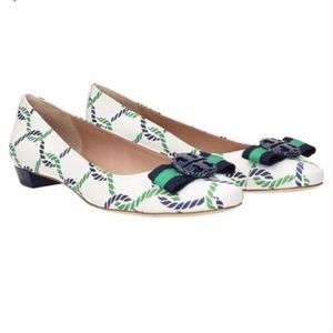 Tory Burch Maritime Isle Ropes Navy Sea Flats 10.5